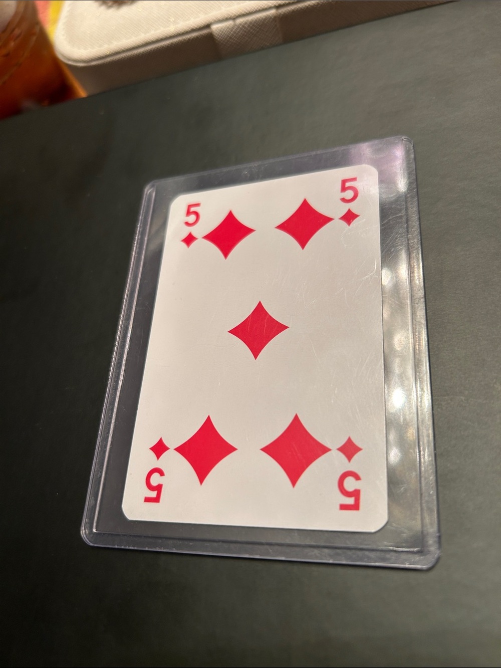 Christian DIOR Playing Card - Number Five of Diamonds